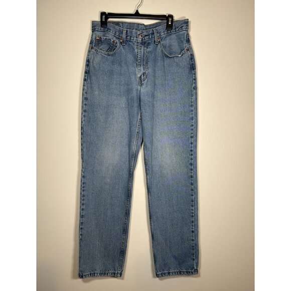 Levis 550 Jeans Mens 33x34 Blue Relaxed Fit Straight Leg Medium Wash Denim Pants - Picture 1 of 7